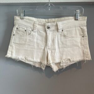 White Jean Shorts